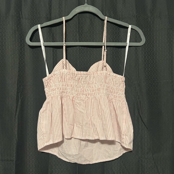 NEW Guess Pink and White Stripped Babydoll Blouse Womens size Small - Picture 7 of 8